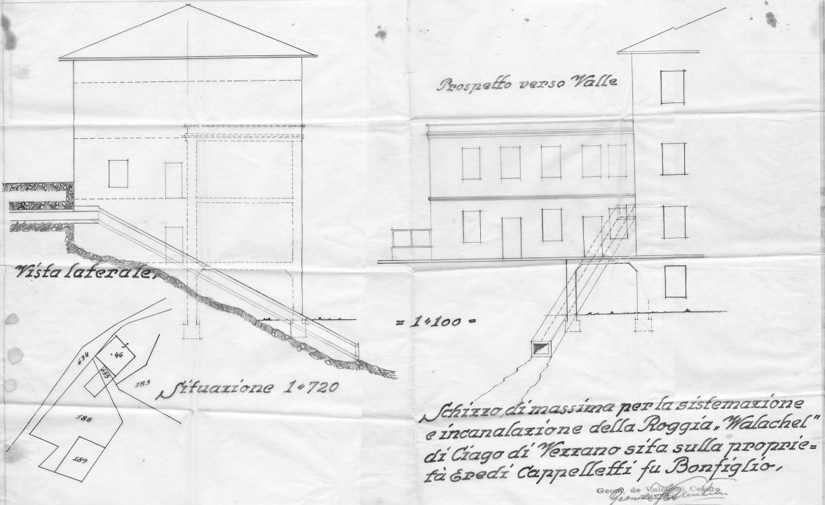 1950 55circa progetto casa Cappelletti
